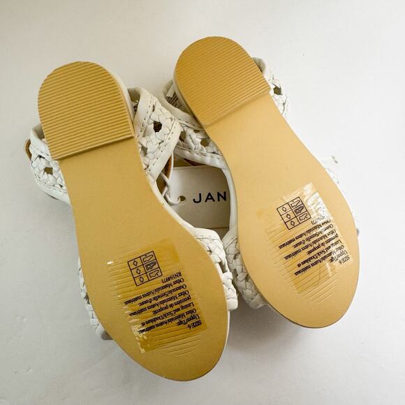 Janie‎ And Jack Woven Sandals SIZE 6T White Toddler Girls - Picture 5 of 6